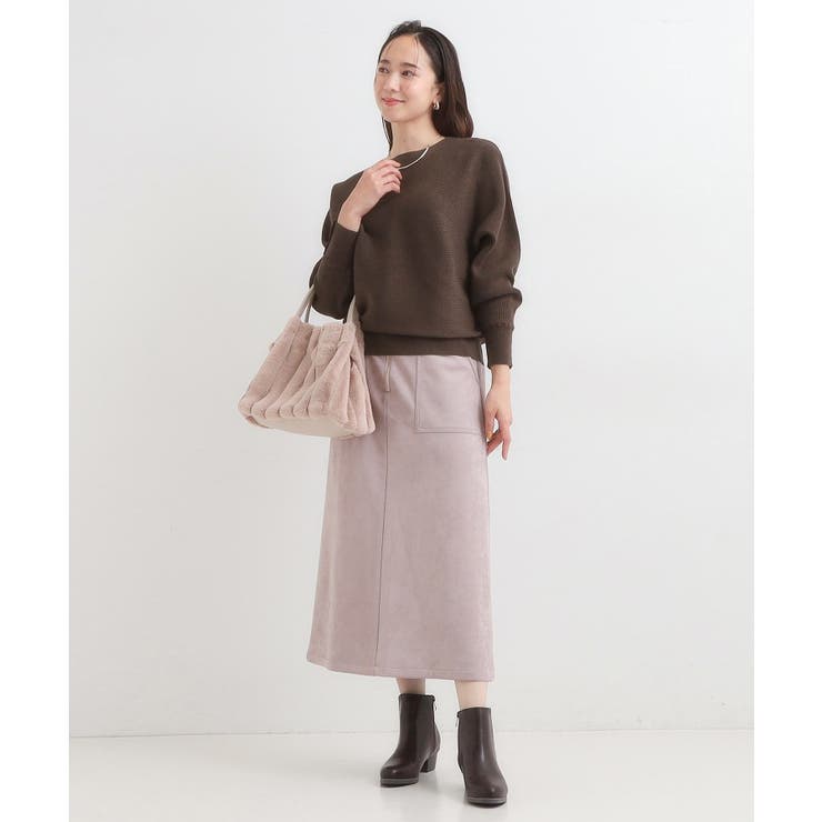 【洗濯機可/体型カバー】お袖ボタン リブドルマンニット | SHOO・LA・RUE | 詳細画像31 