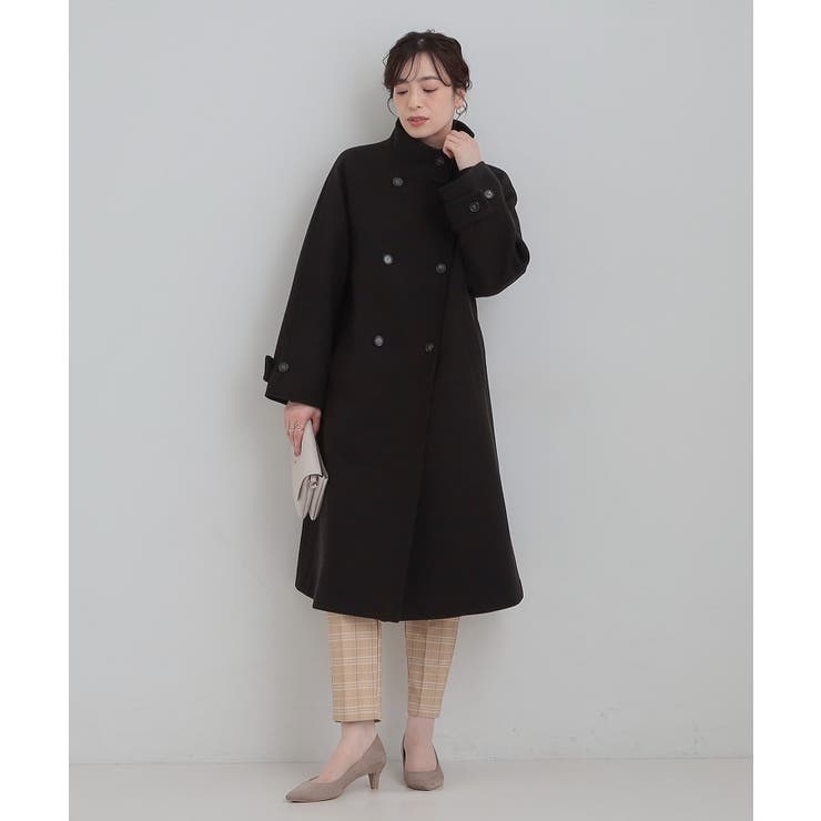 【S-LL】大人のきれいめスタイルに ウール調スタンドロングコート | SHOO・LA・RUE | 詳細画像12 