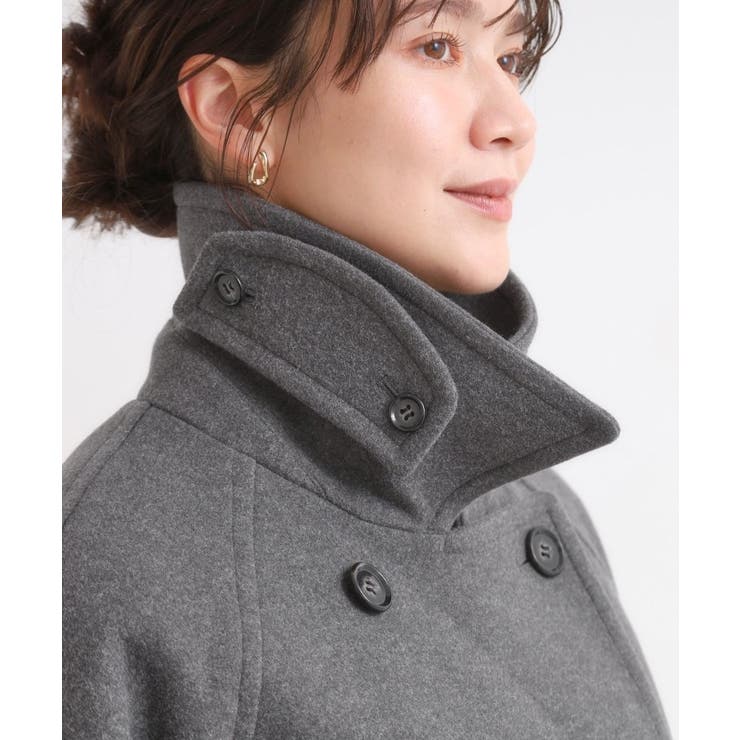 【S-LL/2WAY】こなれきれい ウール調コクーンコート | SHOO・LA・RUE | 詳細画像26 