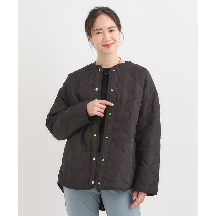 【高レビュー/洗濯機可/撥水】大人のための キルトオーバーブルゾン | SHOO・LA・RUE | 詳細画像1 