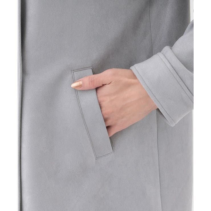 【S-LL】上品さを纏う やわらかフェイクスエード ミドル丈ブルゾン | SHOO・LA・RUE | 詳細画像18 