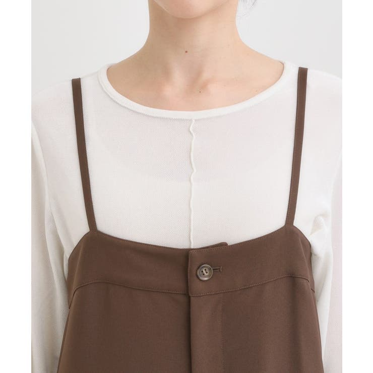 【S-LL】大人カジュアルに ベアトップ風 キャミサロペット | SHOO・LA・RUE | 詳細画像13 