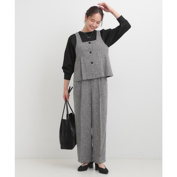 【2点セット】着るだけで決まる クラシカルなツイード調セットアップ | SHOO・LA・RUE | 詳細画像2 
