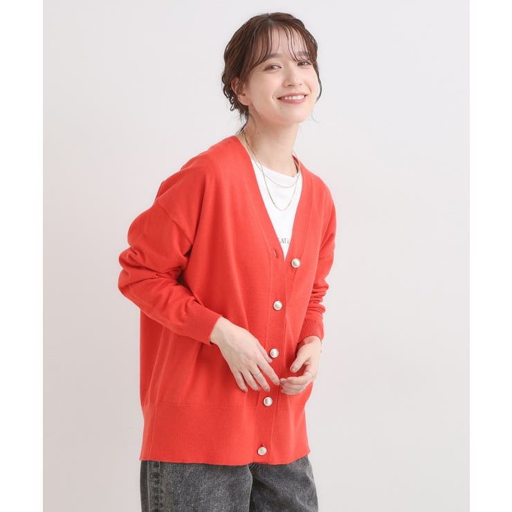 【洗える】もちもち ミドル丈ニットカーディガン | SHOO・LA・RUE | 詳細画像9 