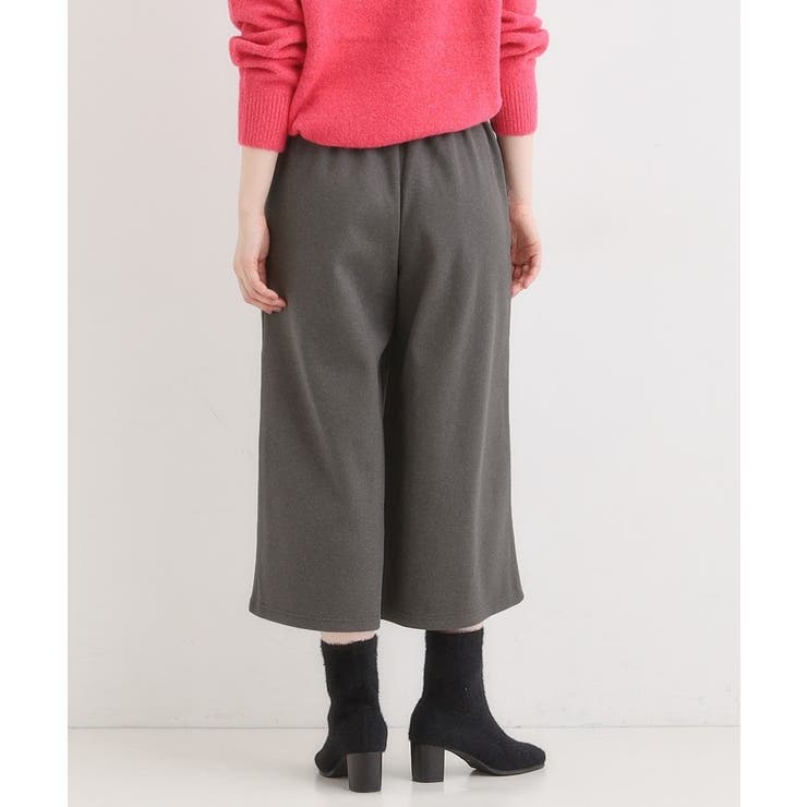 【洗濯機可】美脚見え あったか圧縮ニット ガウチョパンツ | SHOO・LA・RUE | 詳細画像2 