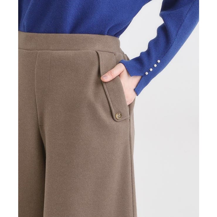 【洗濯機可】美脚見え あったか圧縮ニット ガウチョパンツ | SHOO・LA・RUE | 詳細画像26 