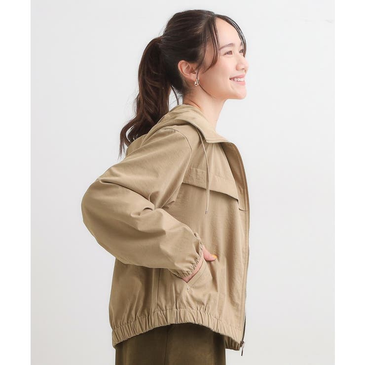 【S-LL】気楽にさらりと羽織れる 大人のフードブルゾン | SHOO・LA・RUE | 詳細画像6 