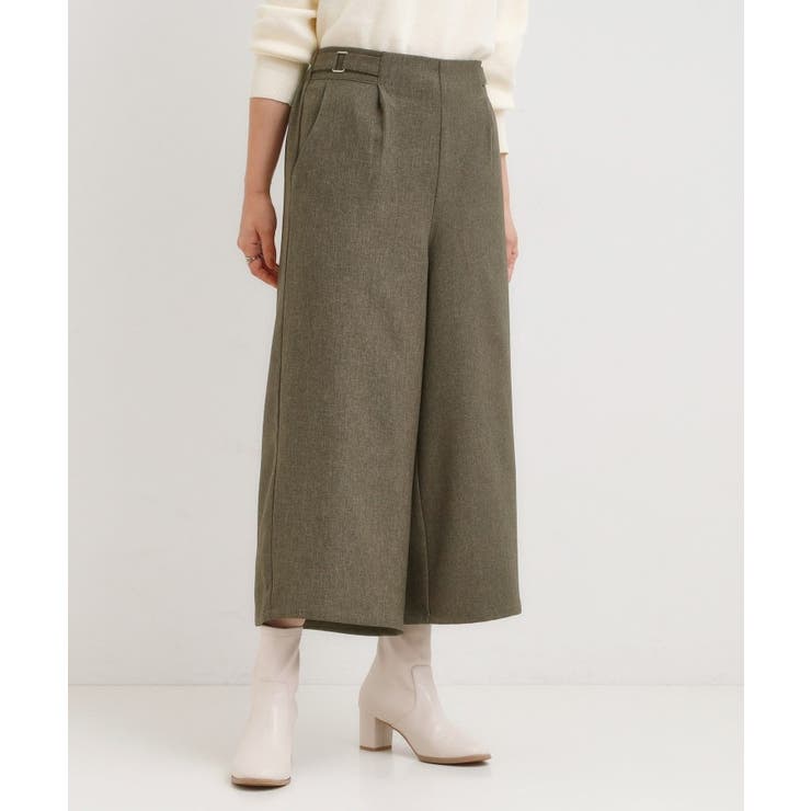 ウエストまわりをすっきり魅せる デザインガウチョパンツ | SHOO・LA・RUE | 詳細画像1 