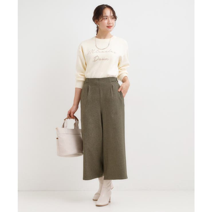 ウエストまわりをすっきり魅せる デザインガウチョパンツ | SHOO・LA・RUE | 詳細画像3 