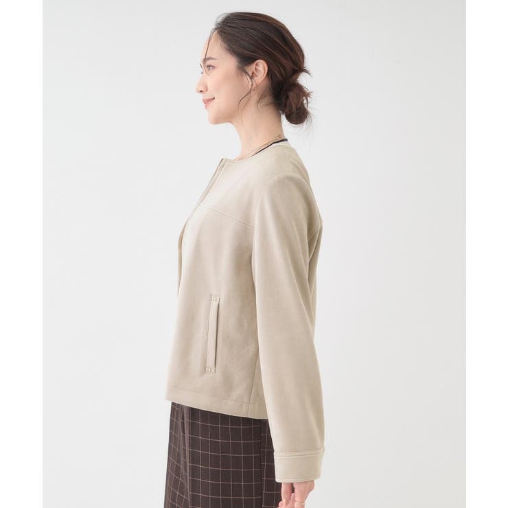 【S-LL】上品さを纏う やわらか フェイクスエードブルゾン | SHOO・LA・RUE | 詳細画像10 