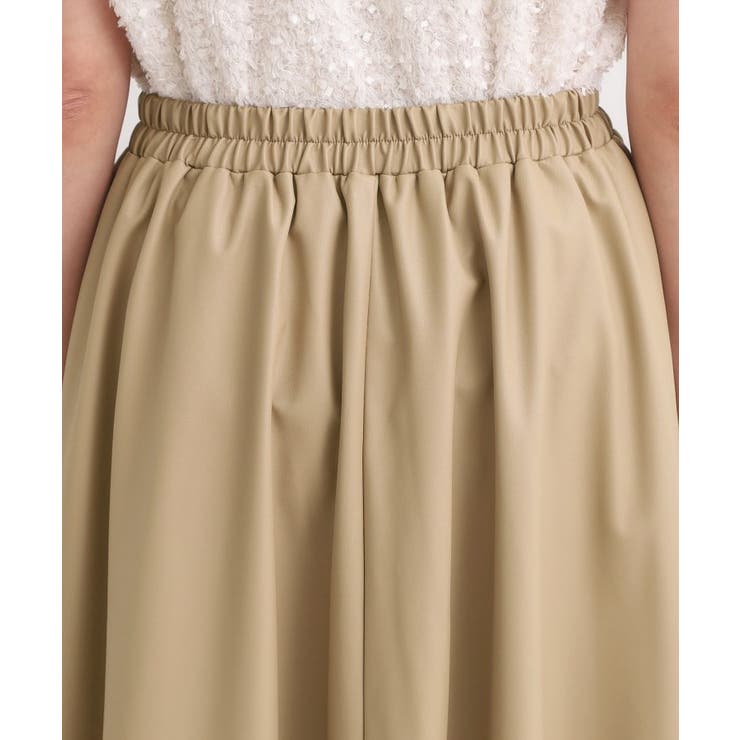 【S-LL】大人の抜け感 合皮フレアスカート | SHOO・LA・RUE | 詳細画像13 