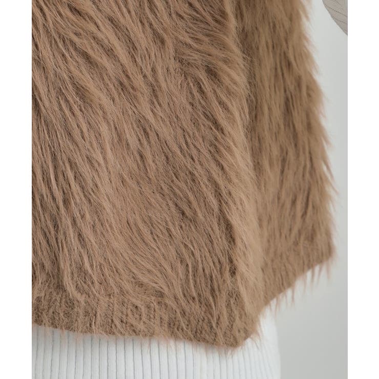 【S-LL/2点セット】着るだけでコーデが決まる フェザーベスト×リブニット | SHOO・LA・RUE | 詳細画像23 