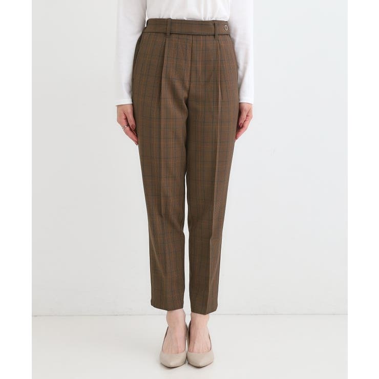 脚のラインをきれいに見せる タックテーパードパンツ | SHOO・LA・RUE | 詳細画像13