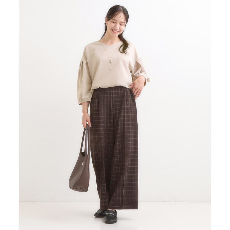 【2点セット/7分袖】大人のきれい見え お袖タック入りアクセ付きトップス | SHOO・LA・RUE | 詳細画像11 