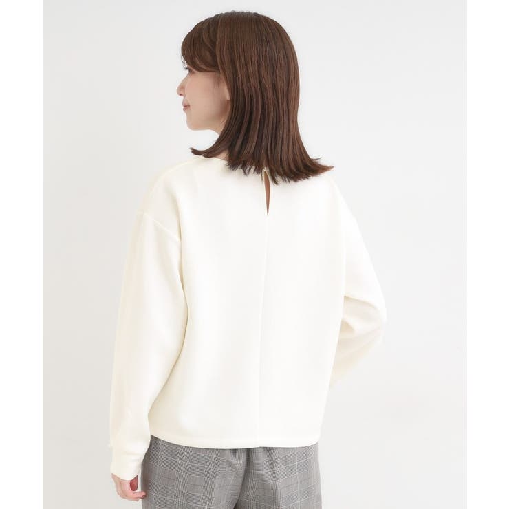 【S-LL】大人のデイリースタイルに お袖タック フェイクパール付きトップス | SHOO・LA・RUE | 詳細画像2 