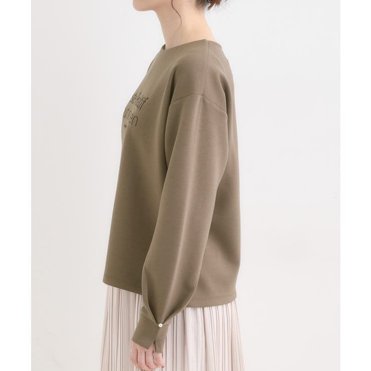 【S-LL】大人のデイリースタイルに お袖タック フェイクパール付きトップス | SHOO・LA・RUE | 詳細画像18 