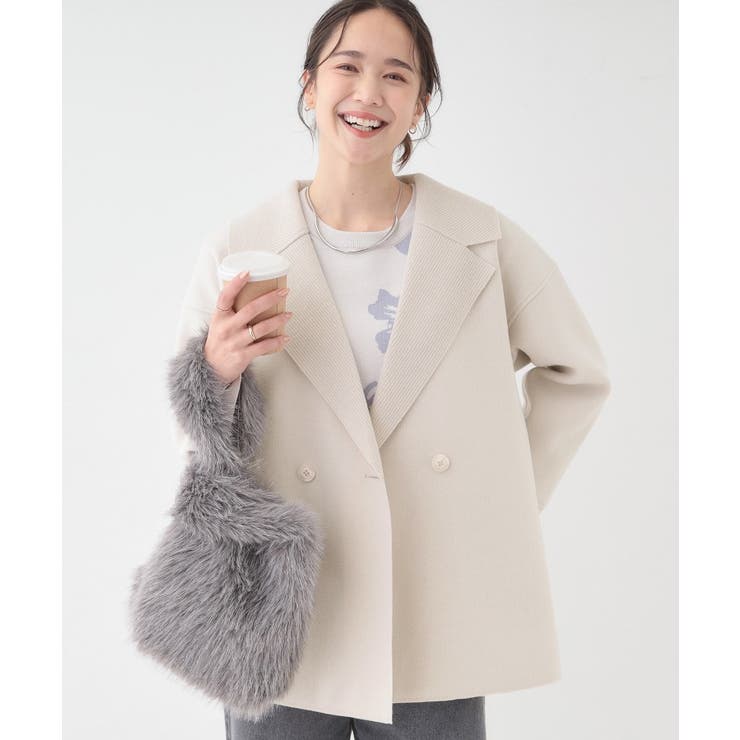 アイボリー(004) | 【S-LL】大人のこなれ感 テーラード風コート | SHOO・LA・RUE