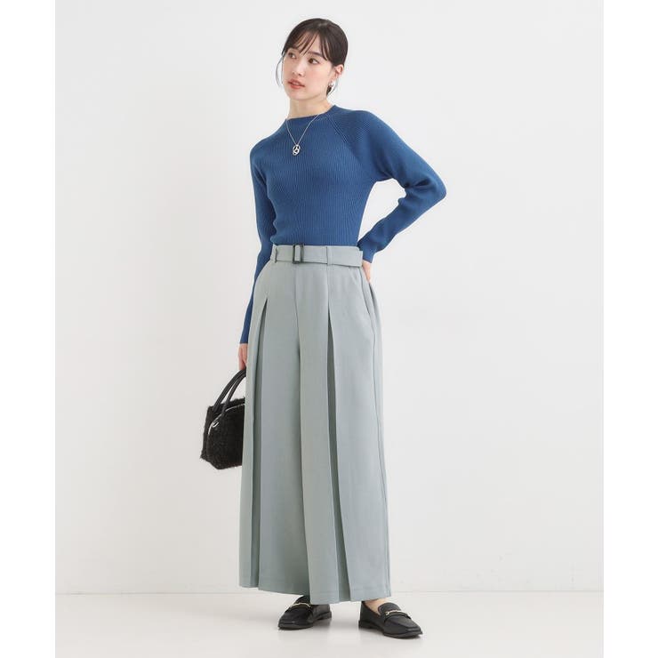 【着丈選べる/S-LL】大人のきれいめスタイルに ベルト付きワイドパンツ | SHOO・LA・RUE | 詳細画像17 