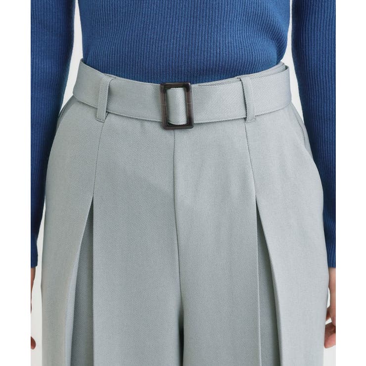 【着丈選べる/S-LL】大人のきれいめスタイルに ベルト付きワイドパンツ | SHOO・LA・RUE | 詳細画像28 