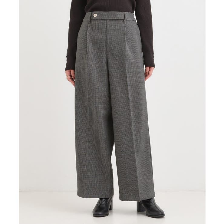 【着丈選べる】ウールフィールあったか裏起毛ワイドパンツ | SHOO・LA・RUE | 詳細画像16 