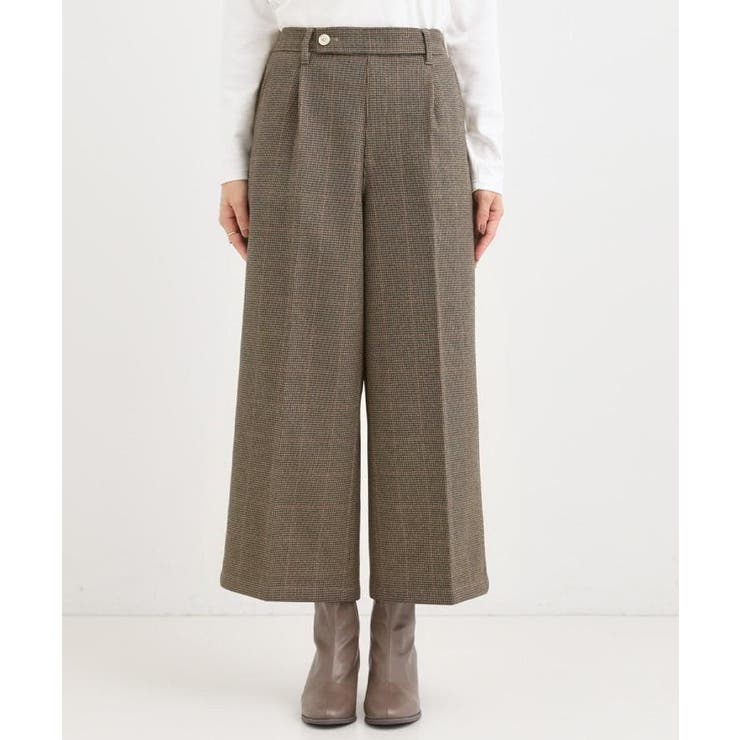 【着丈選べる】ウールフィールあったか裏起毛ワイドパンツ | SHOO・LA・RUE | 詳細画像31 