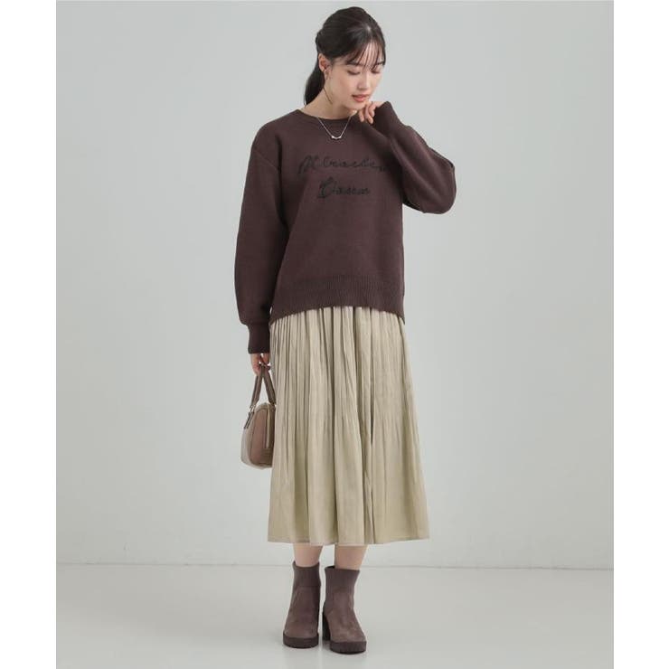 【着丈選べる/あったか】秘密のある プリーツスカート | SHOO・LA・RUE | 詳細画像20 