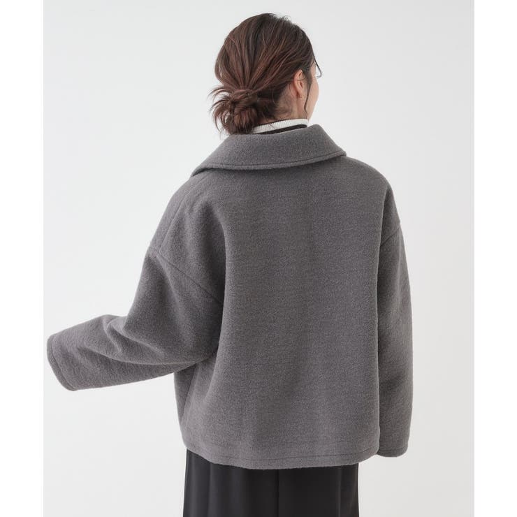 【S-LL】大人カジュアルコーデに 襟付きZIPブルゾン | SHOO・LA・RUE | 詳細画像7 