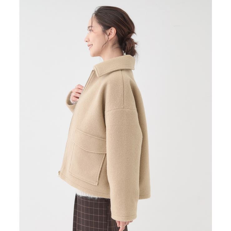 【S-LL】大人カジュアルコーデに 襟付きZIPブルゾン | SHOO・LA・RUE | 詳細画像11 