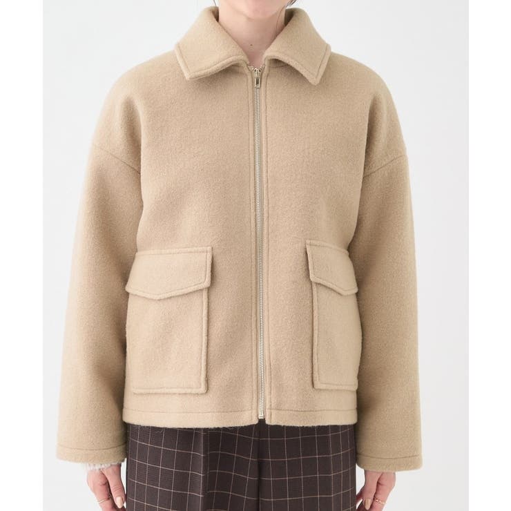 【S-LL】大人カジュアルコーデに 襟付きZIPブルゾン | SHOO・LA・RUE | 詳細画像14 