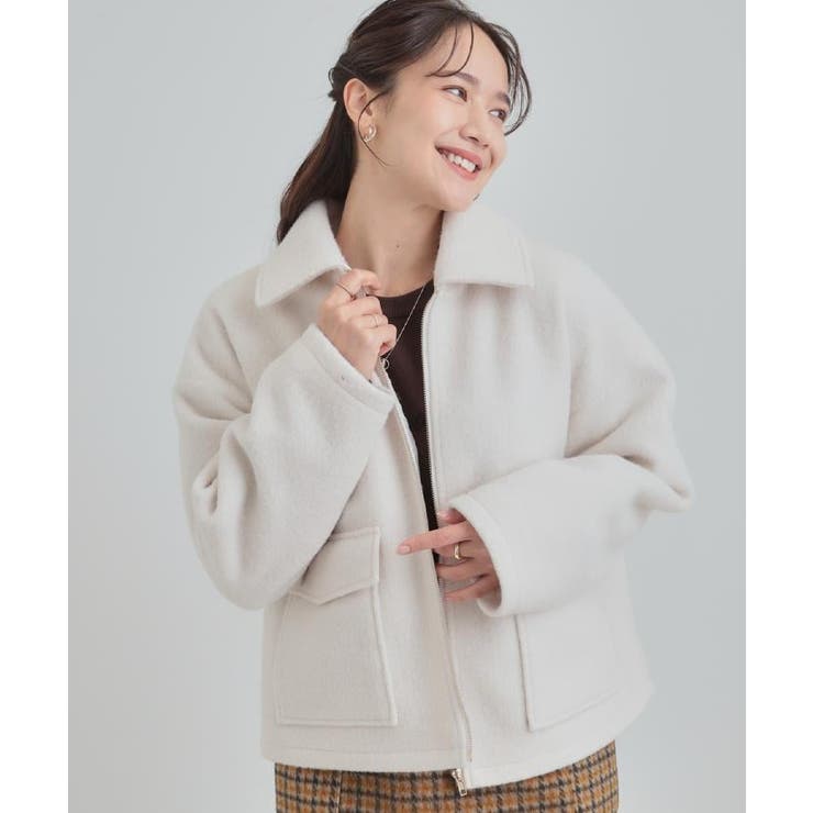 【S-LL】大人カジュアルコーデに 襟付きZIPブルゾン | SHOO・LA・RUE | 詳細画像23 