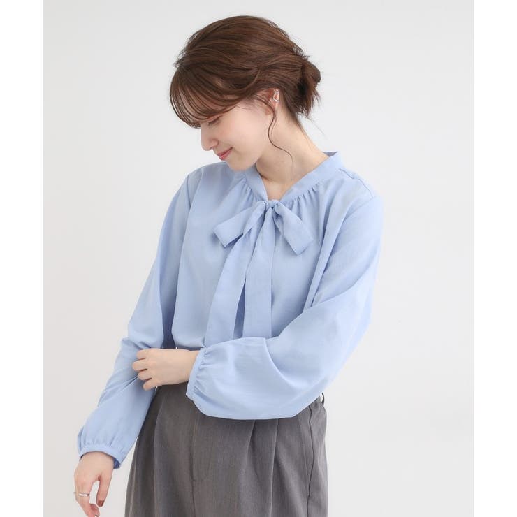 【洗濯機可/S-LL】リボンブラウス | SHOO・LA・RUE | 詳細画像10 