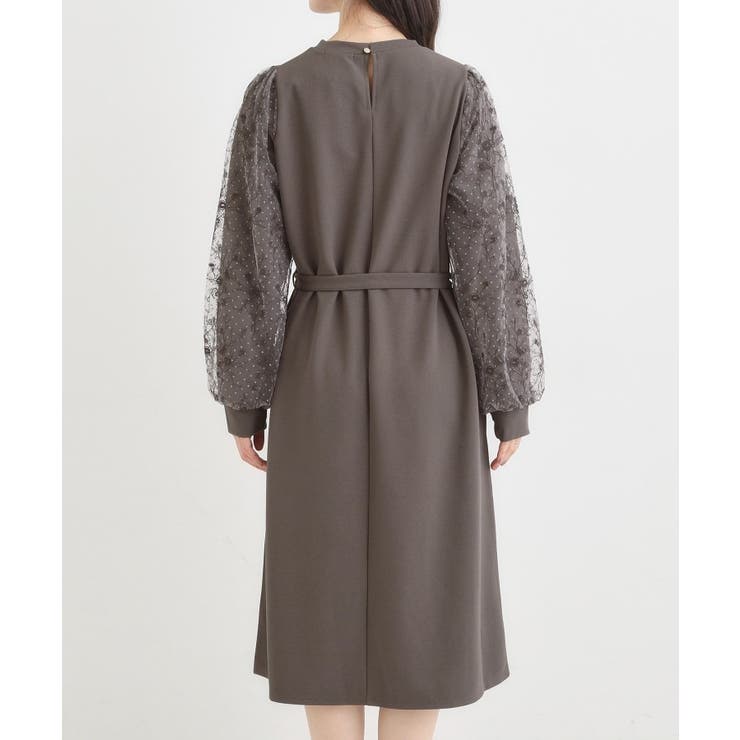 【S-LL】お袖チュールレース切り替えワンピース | SHOO・LA・RUE | 詳細画像11 