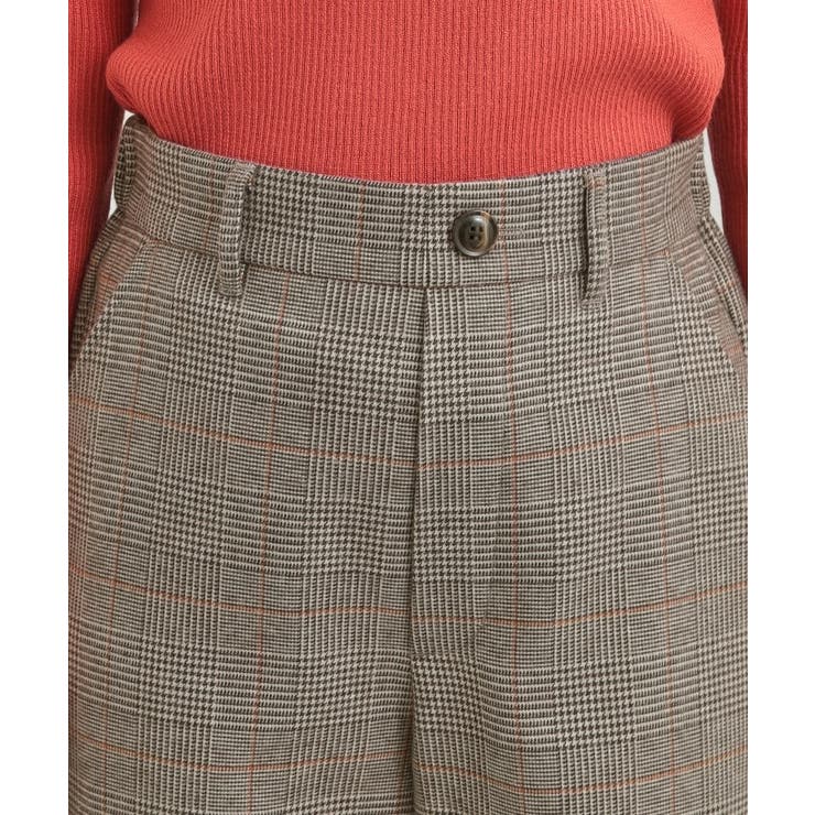 【あったか】クラシカルなチェック柄 裏起毛カーブパンツ | SHOO・LA・RUE | 詳細画像12 