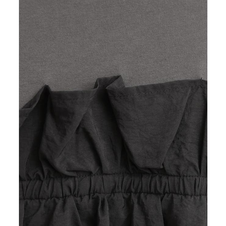 【洗濯機可/S-LL】1枚で華やか フリルドッキングトップス | SHOO・LA・RUE | 詳細画像4 