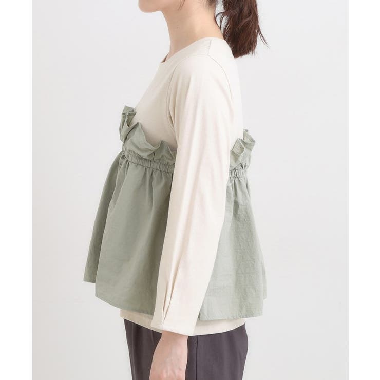 【洗濯機可/S-LL】1枚で華やか フリルドッキングトップス | SHOO・LA・RUE | 詳細画像15 