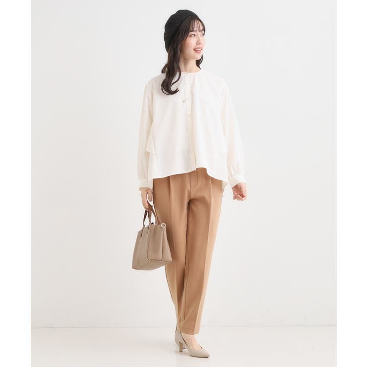 【洗濯機可/S-LL】春まで着られる バックフリルシャツ | SHOO・LA・RUE | 詳細画像3 