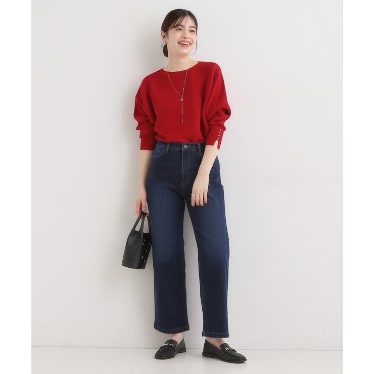 【洗濯機可】女性らしさ溢れる もちもちタッチが心地よい ドルマンニット | SHOO・LA・RUE | 詳細画像15 