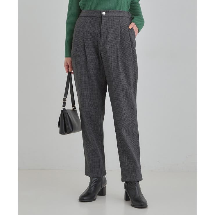 チャコールグレー(214) | ウールフィール裏起毛テーパード | SHOO・LA・RUE