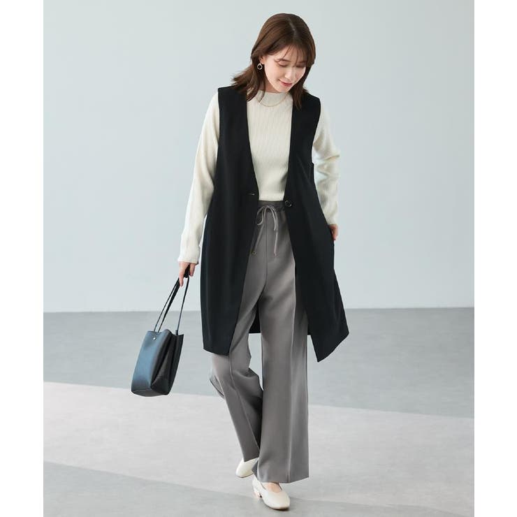 【洗濯機可/S-LL】上品シルエットで美しい イージーワイドパンツ | SHOO・LA・RUE | 詳細画像24 