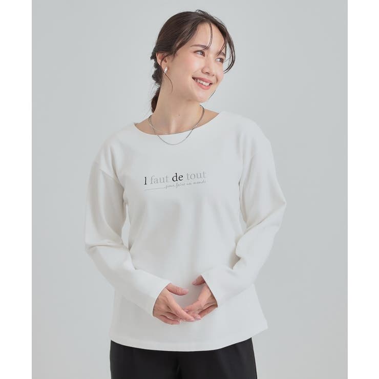 ロゴ刺繍ロンT | SHOO・LA・RUE | 詳細画像1 