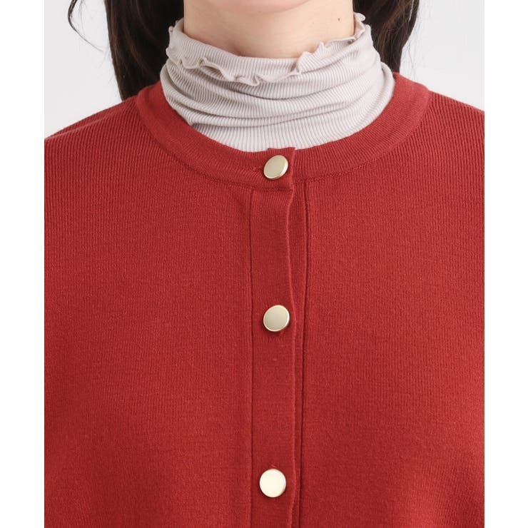 【セットアップ可/洗濯機可】もちもちタッチが心地よい クルーネックカーディガン | SHOO・LA・RUE | 詳細画像16 