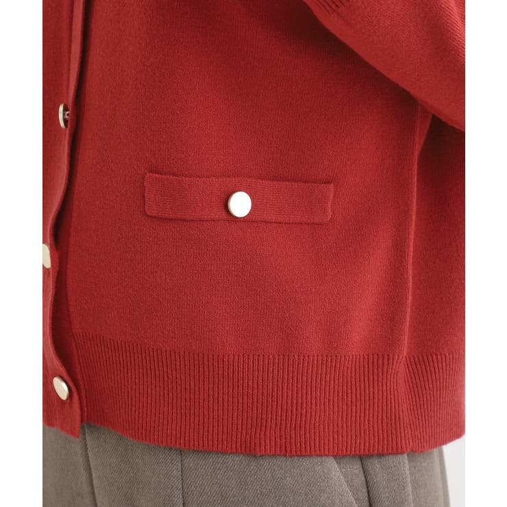 【セットアップ可/洗濯機可】もちもちタッチが心地よい クルーネックカーディガン | SHOO・LA・RUE | 詳細画像18 