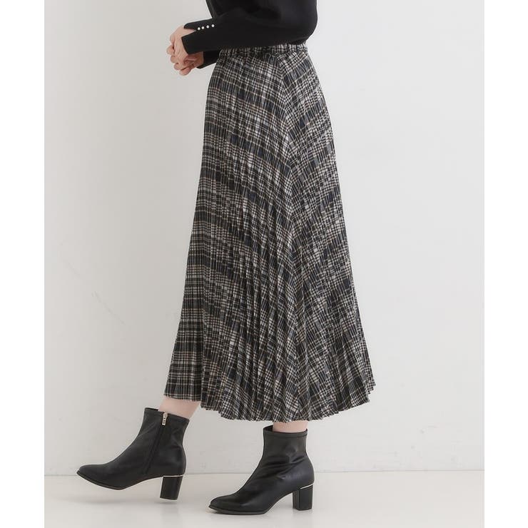 【S-LL】すっきり魅せてくれる チェックプリーツスカート | SHOO・LA・RUE | 詳細画像2 
