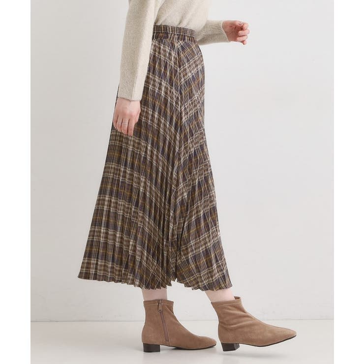 【S-LL】すっきり魅せてくれる チェックプリーツスカート | SHOO・LA・RUE | 詳細画像6 