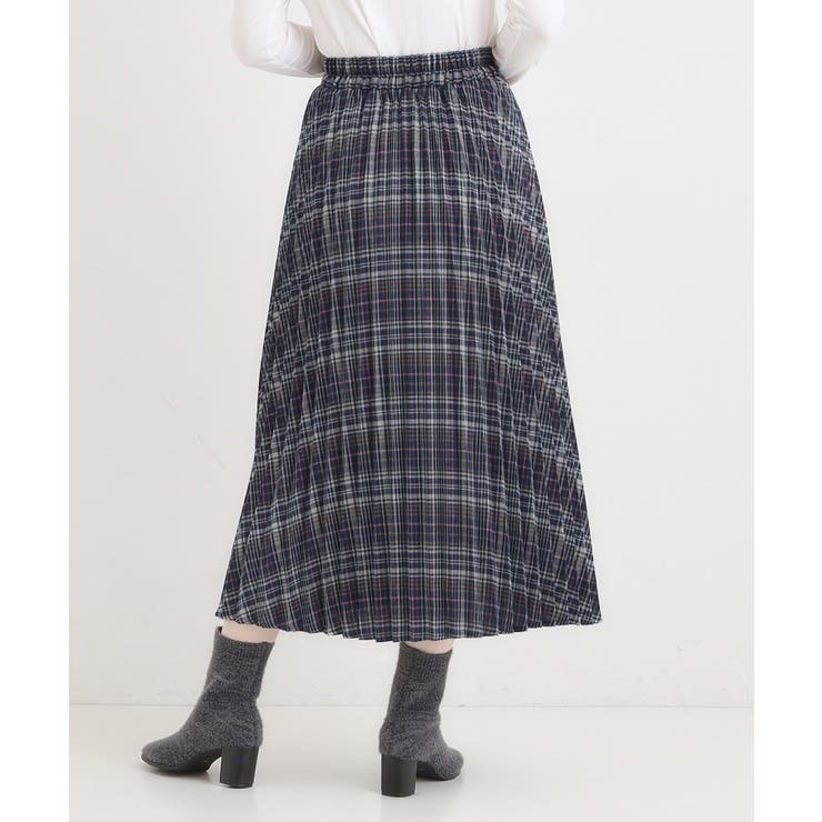 【S-LL】すっきり魅せてくれる チェックプリーツスカート | SHOO・LA・RUE | 詳細画像10 