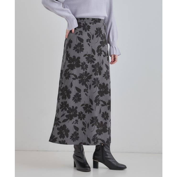 【S-LL】華やかで主役 花柄Aラインスカート | SHOO・LA・RUE | 詳細画像2 