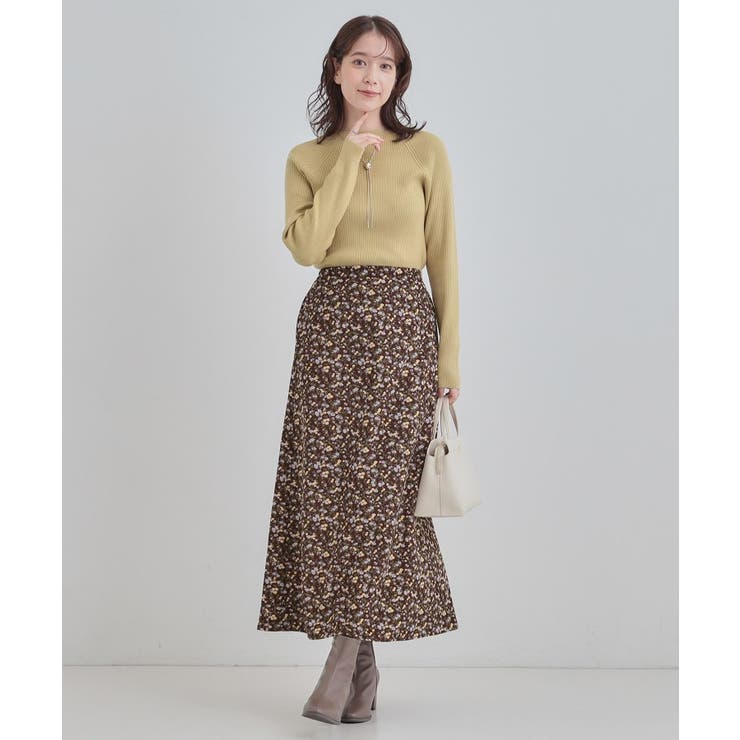 【S-LL】華やかで主役 花柄Aラインスカート | SHOO・LA・RUE | 詳細画像7 