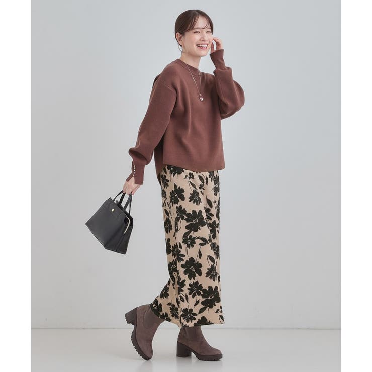 【S-LL】華やかで主役 花柄Aラインスカート | SHOO・LA・RUE | 詳細画像11 