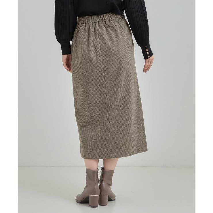 【S-LL/あったか】すらりときれい見え ベイカー風ナロースカート | SHOO・LA・RUE | 詳細画像2 