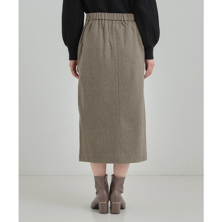 【S-LL/あったか】すらりときれい見え ベイカー風ナロースカート | SHOO・LA・RUE | 詳細画像15 